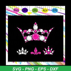 pink crown, crown for princess, gift for girl,trending svg for silhouette, files for cricut, svg, dxf, eps, png instant