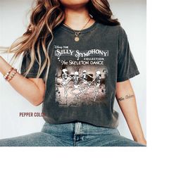 retro silly symphony comfort colors t-shirt, disney halloween shirt, the skeleton dance shirt, halloweentown fall tshirt