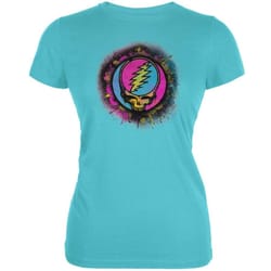 grateful dead &8211 splatter syf aqua juniors t-shirt
