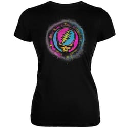 grateful dead &8211 splatter syf black juniors t-shirt