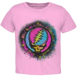 grateful dead &8211 splatter syf pink toddler t-shirt