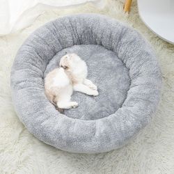 Pet Dog Bed Comfortable Donut Round Dog Kennel Ultra Soft Washable Dog and Cat Cushion Bed Winter Warm Doghouse Dropship