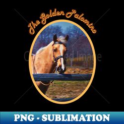 Retro Photo of Golden Palomino - Stylish Sublimation Digital Download - Create with Confidence