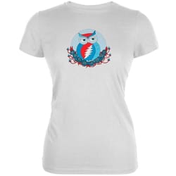 grateful dead &8211 steal your face owl white girls youth t-shirt