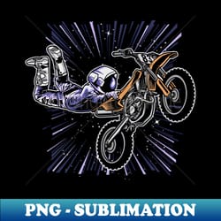 astronaut dirt bike stunt off road dirt biking - vintage sublimation png download - transform your sublimation creations