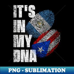 Guatemalan And Puerto Rican Mix DNA Flag Heritage - Artistic Sublimation Digital File - Unleash Your Inner Rebellion