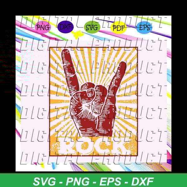 Rock Svg, Rock N Roll Svg, Vintage Rock N Roll Svg, Rockstar | Inspire ...