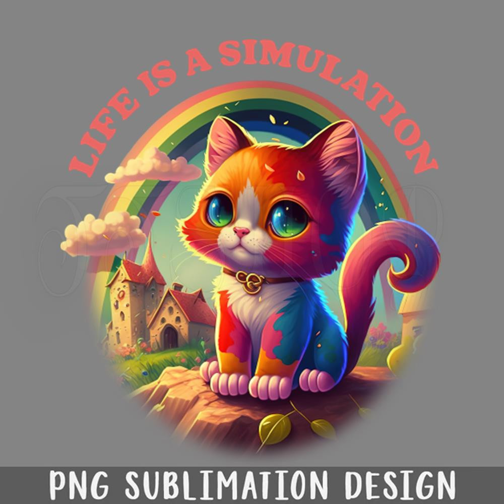 DMG814-Life Is A Simulation ihilist Cute Kitty Design PNG Download.jpg