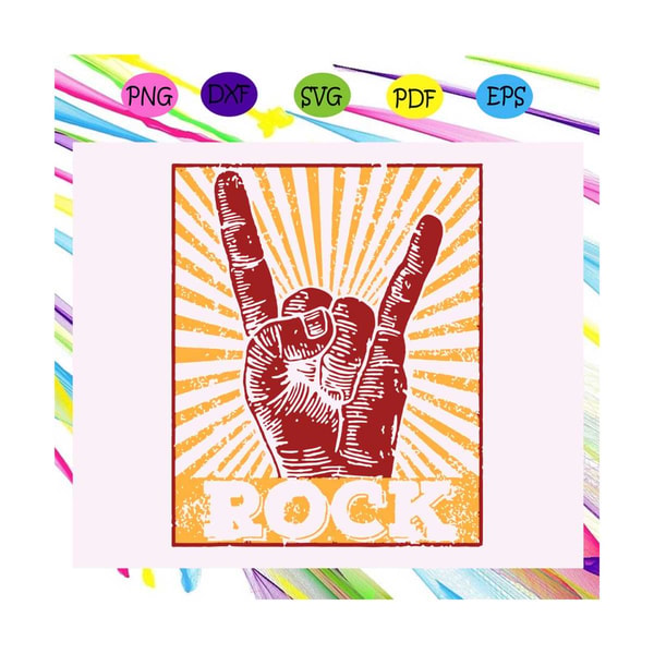 Rock Svg, Rock N Roll Svg, Vintage Rock N Roll Svg, Rockstar | Inspire ...