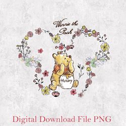 winnie the pooh flora png, disney pooh bear png, retro pooh friend png, 1926 winnie the pooh png, disney pooh and friend