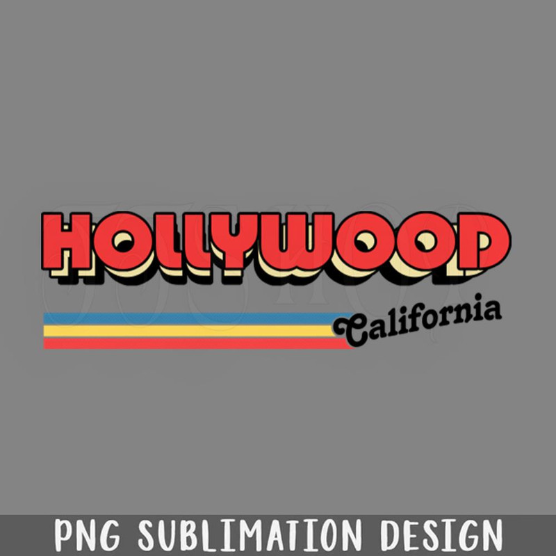 DMEE761-Hollywood CA Retro Typography PNG Download.jpg