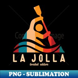 Retro La Jolla Kayaking - Trendy Sublimation Digital Download - Defying the Norms