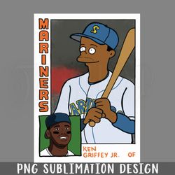 homer at the bat ken riffey jr simpsons arody baseball card tee png download