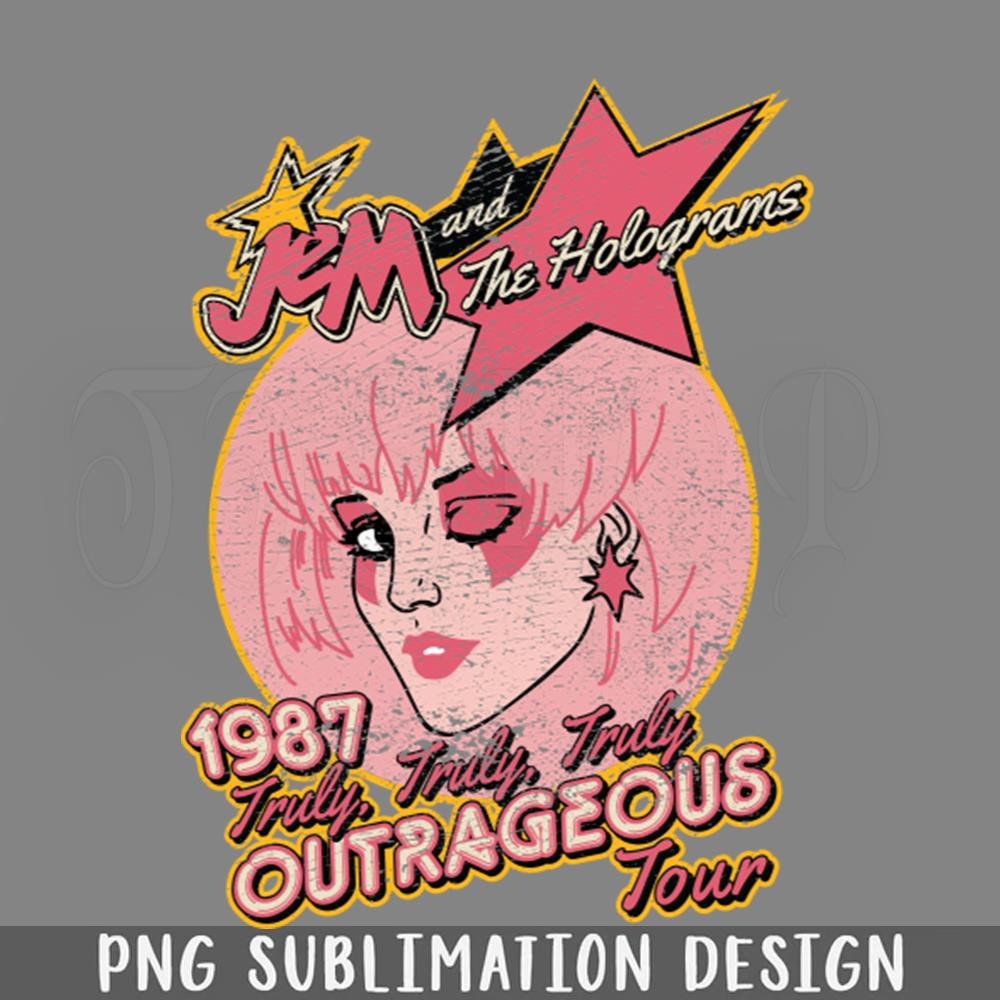 DMG87-Jem and The Holograms Tour Distressed PNG Download.jpg