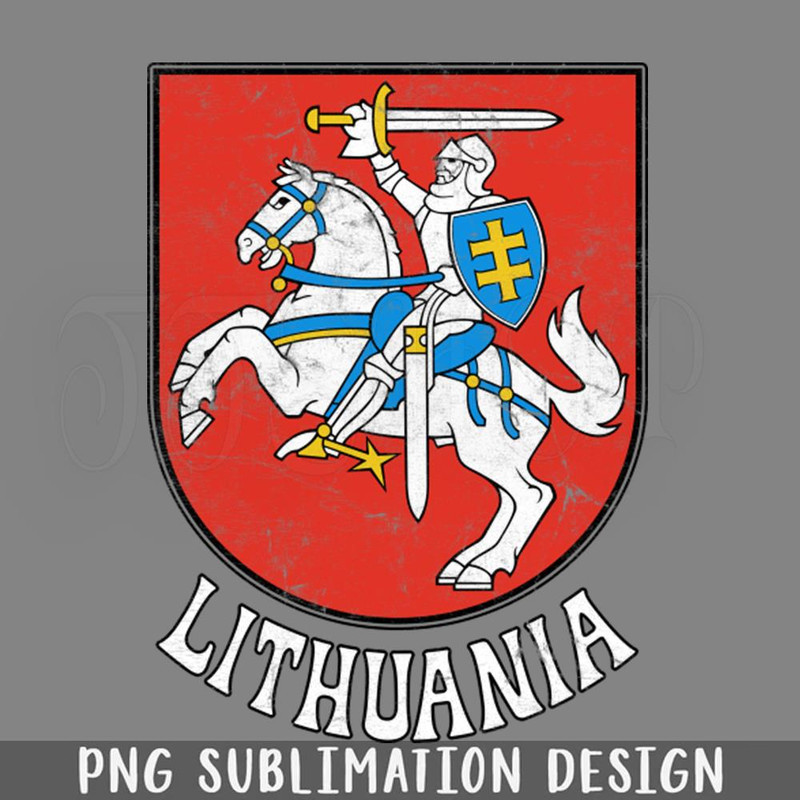 DMG871-Lithuania Vintage Distressed Style Flag Design PNG Download.jpg