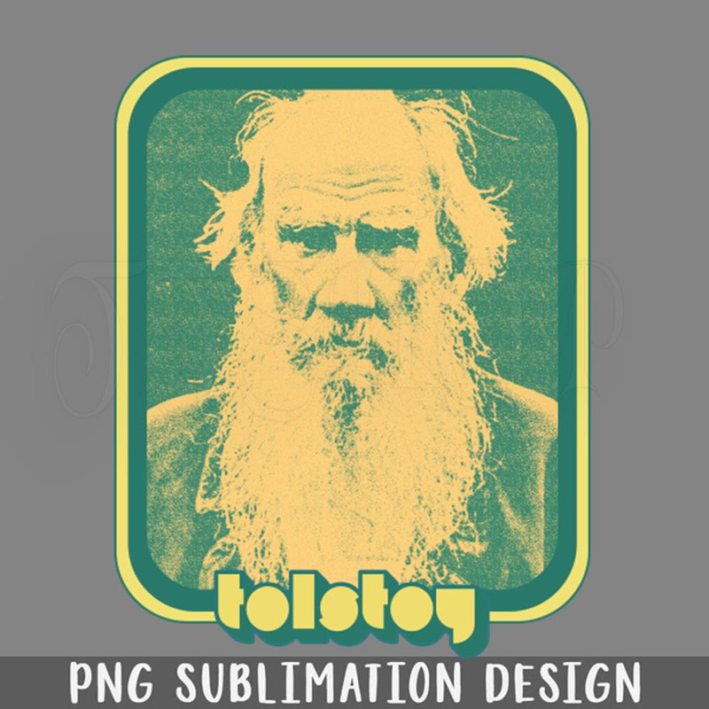 DMG755-Leo Tolstoy Retro Aesthetic Fan Art PNG Download.jpg