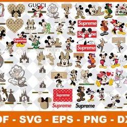 Disney Fashion Svg,Mega Bundle Disney Svg,Gucci Svg,Supreme Svg,Disney Svg,Logo Fashion Svg 35