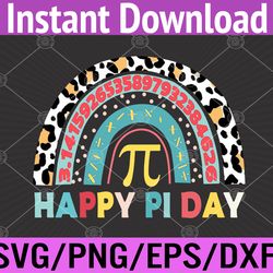 happy pi day mathematic math teacher leopard svg, eps, png, dxf, digital download