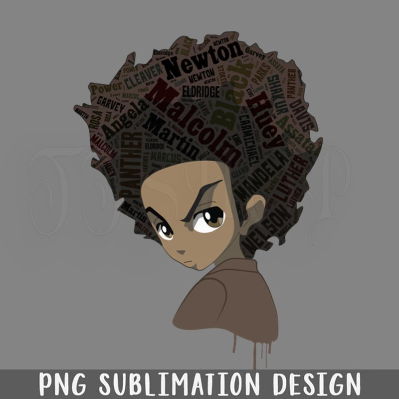 DMEE878-Huey Freeman Black ower Hiphop PNG Download.jpg