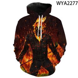 movie 3d printed hoodies &8211 ghost rider pullover