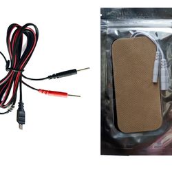 2 PCs Pin Electrode Pads with Connecting Cable for Any Model devices Denas PCM OR SCENAR