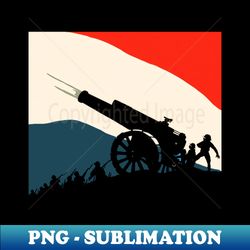 WWI French Artillery - High-Resolution PNG Sublimation File - Revolutionize Your Designs