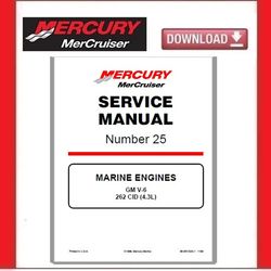 MERCURY MerCruiser Service Manual 25 GM V-6 4.3L pdf Download