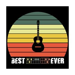 guitar, best dad ever svg, vintage fathers day gift, music dad gift, gift for guitarist, gift from kids, best guitar dad