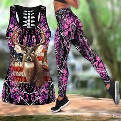 112thhht-deer hunting america combo legging tanktop
