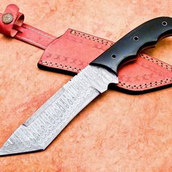 custom handmade Damascus steel hunting skinner knife micarta handle gift for him groomsmen gift wedding anniversary