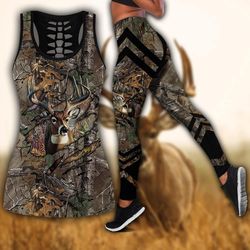 116thhht-deer hunting camo combo legging tanktop