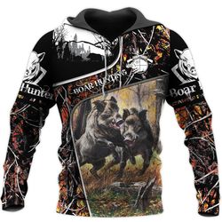 190thhht-boar hunting 3d all over print