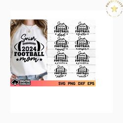 senior football family 2024 svg, senior cheer night svg, senior mom 2024 shirt svg, football cut files cricut, senior ch