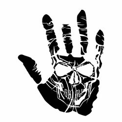 Skull Hand svg, Skull SVG, Skull Cut File, Skull vector, Skull Silhouette, Skeleton Hand svg