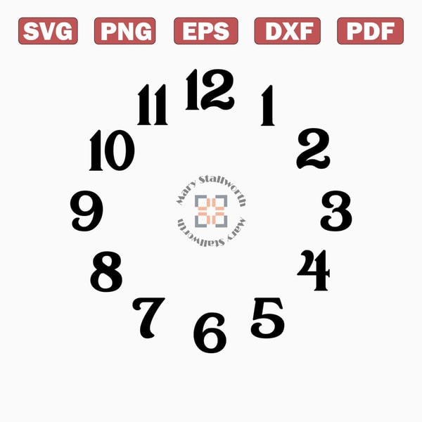 Clock Face SVG, Clock SVG, Clock Numbers SVG, Numbers svg | Inspire Uplift