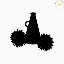 cheer megaphone svg, pom poms svg, cheerleading svg, cheerleader cheer svg, cheer clipart, cheerleading clipart, cricut