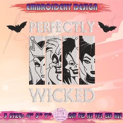 perfectly wicked embroidery design, bad witches club embroidery, halloween embroidery, machine embroidery designs