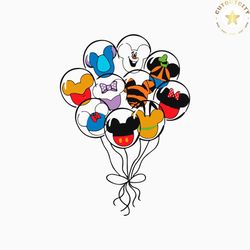 cartoon balloons svg, stitch balloon svg, tigger balloon svg, mickey balloons svg, vinyl cut file, svg, pdf, jpg, png, a