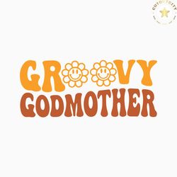 groovy godmother svg  70s retro godmother, boho pregnancy reveal, themed birthday party (svg, png, eps, dxf)