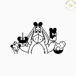 eeyore svg winnie the pooh snacks dxf png clipart , cut file outline silhouette