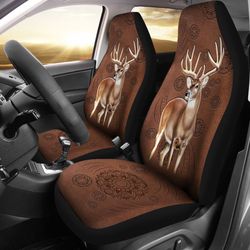 216thhht-deer hunting mandala car seat covers