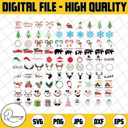 christmas bundle svg big bundle svg cut file vinyl decal for silhouette cameo cricut iron on transfer on mug svg fabric