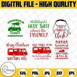 national lampoons christmas vacation svg bundle, shitters full svg griswold you serious clark cut files for cricut silho