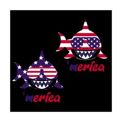 merica shark, independence day svg, 4th of july, patriotic svg, merica shark clipart, america shark, america flag, indep