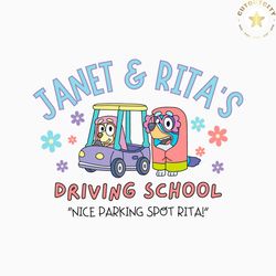 janet & ritas driving school bluey bingo the grannies png sublimation