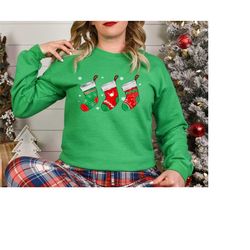 christmas sweatshirt, christmas sock shirt, funny christmas shirt, christmas gift, christmas women shirt, christmas home