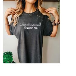 comfort colorseat fruit not friends t-shirt, cute vegan shirt, funny vegan shirt, vegetarian gift, ladies crewneck shirt