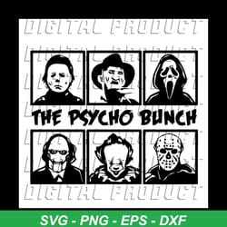 the psycho bunch, halloween svg, halloween svg, the psycho bunch svg, friends horror movie, the psycho bunch svg, friend