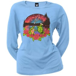grateful dead &8211 terrapin lake sky juniors long sleeve t-shirt