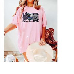 comfort colorspeace love police shirt, leo wife, police mom, police daughter, sheriff wife shirt, mrs thin blue line shi